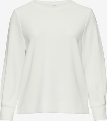 Sweat-shirt s.Oliver en blanc : devant