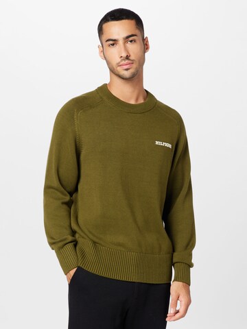 TOMMY HILFIGER Pullover in Grün: predná strana