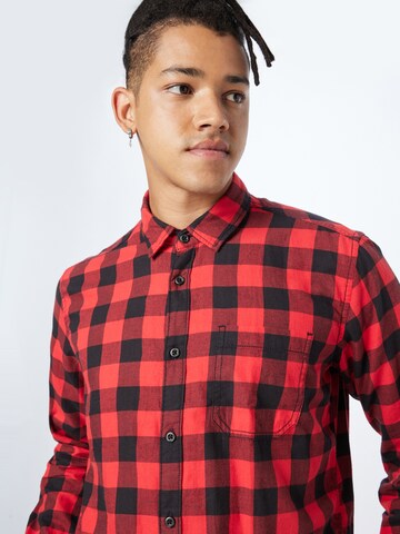 ESPRIT Regular fit Button Up Shirt in Red