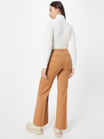 ESPRIT Boot cut Pleated Pants in Brown