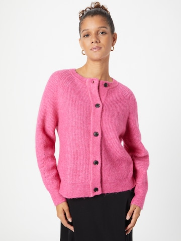 Cardigan 'Lulu' SELECTED FEMME en rose : devant