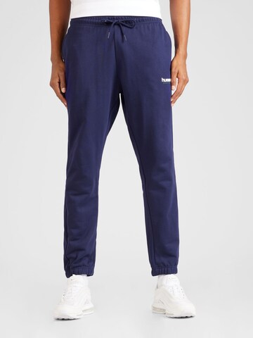 Effilé Pantalon 'Nate' Hummel en bleu : devant