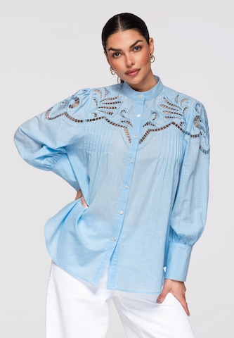 Ombre Blouse in Blauw
