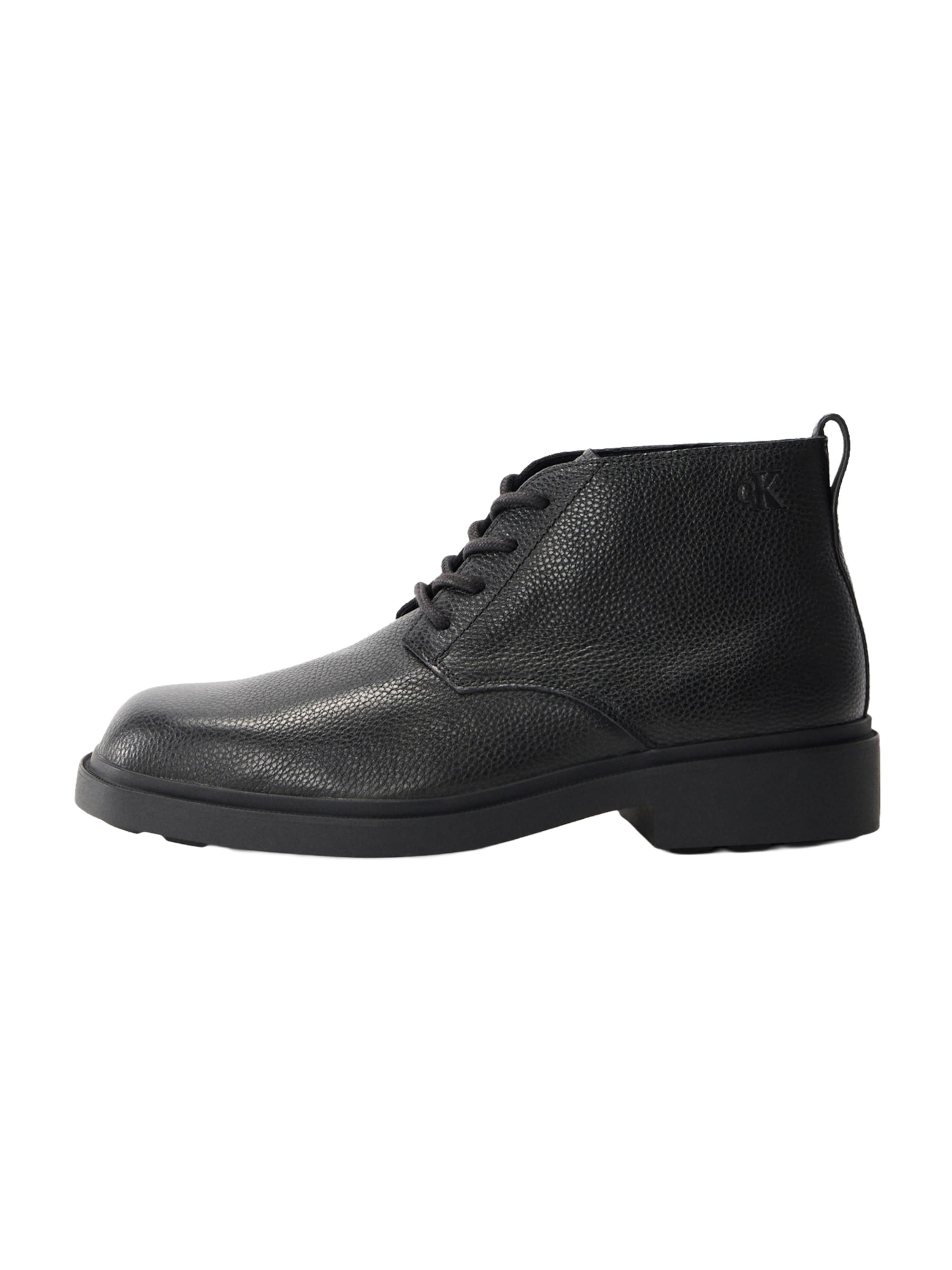 Boots stringati di Calvin Klein in nero: frontale
