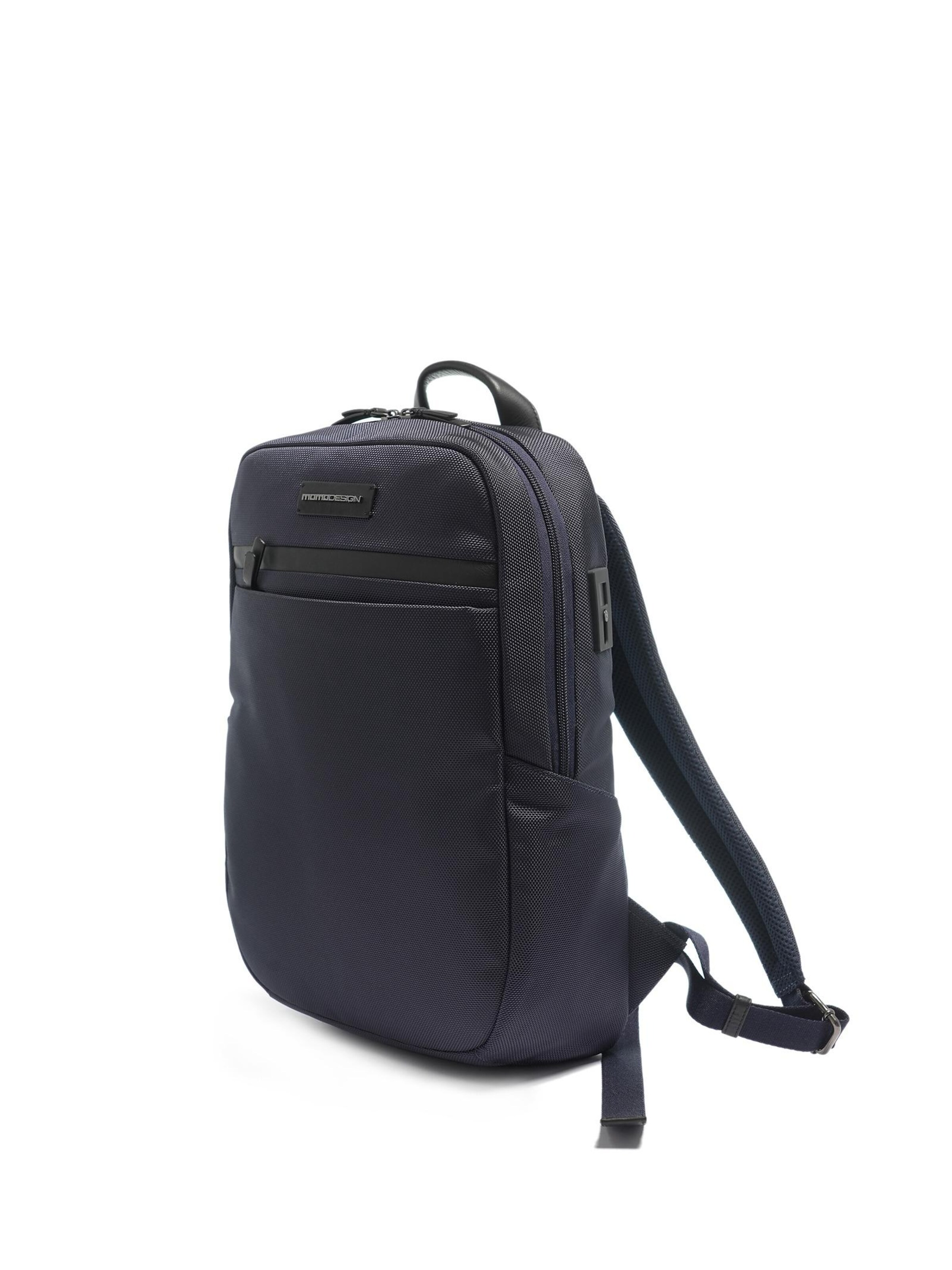 Zaino 'Zaino Uomo Momo Design Ecopelle con Zip - 28x45x20 cm' di Momo Design in blu