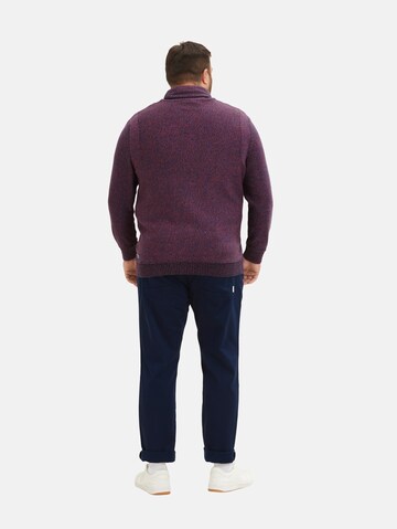 TOM TAILOR Men + Sweater in Purple