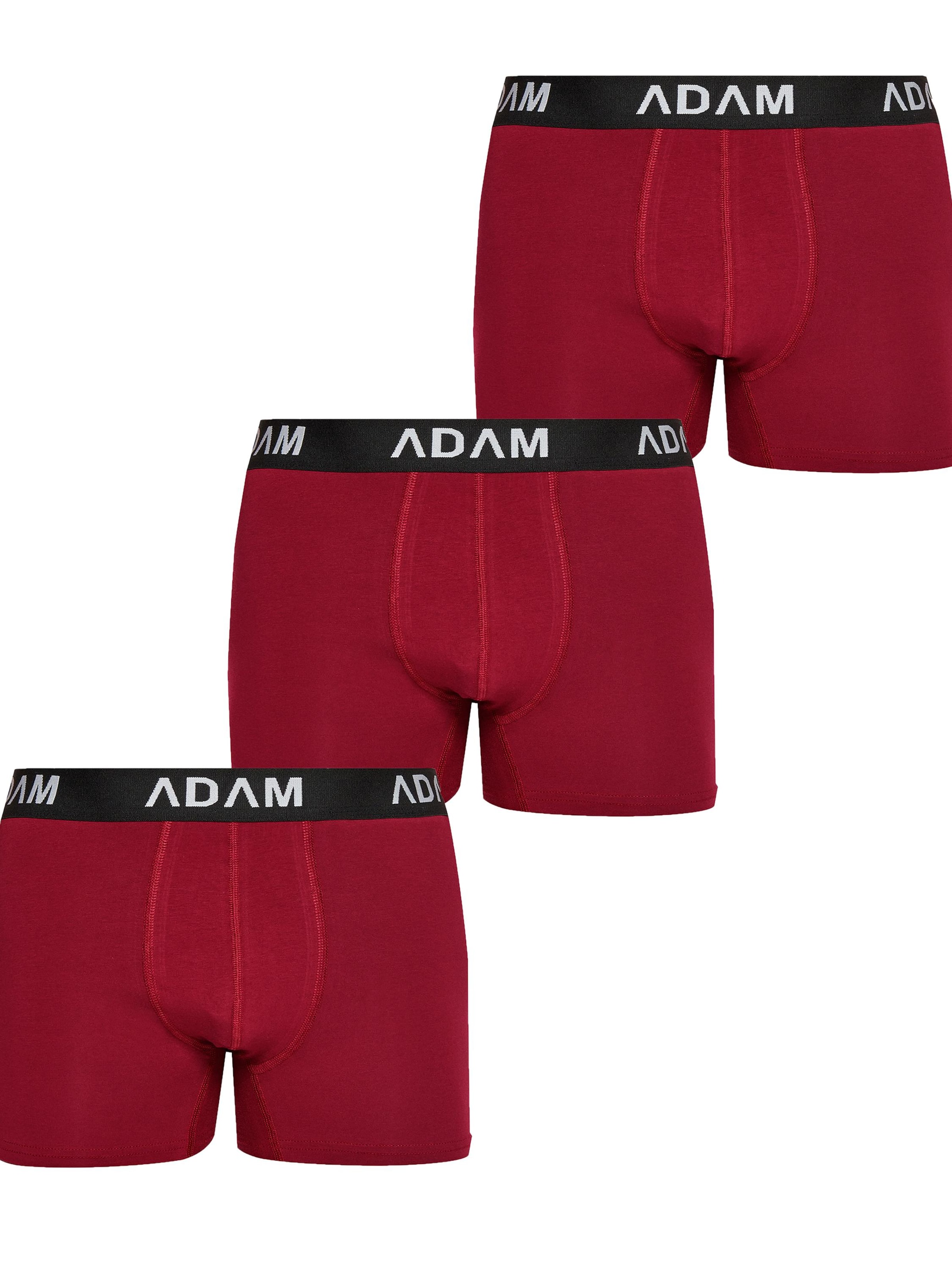 Adam Boxershorts '3er Pack'‌ in Rot: Vorderseite