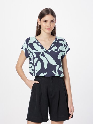 COMMA - Blusa en azul: frente