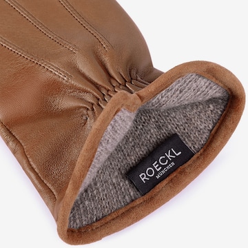 Roeckl Full Finger Gloves 'Antwerpen' in Brown