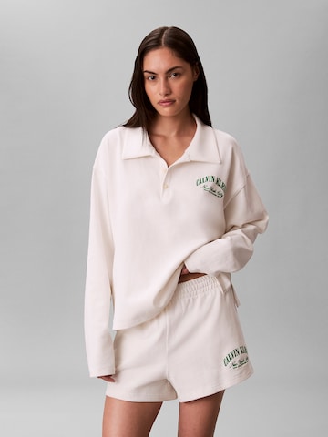 Calvin Klein Pyjamashorts 'Heritage' in Weiß: Vorderseite