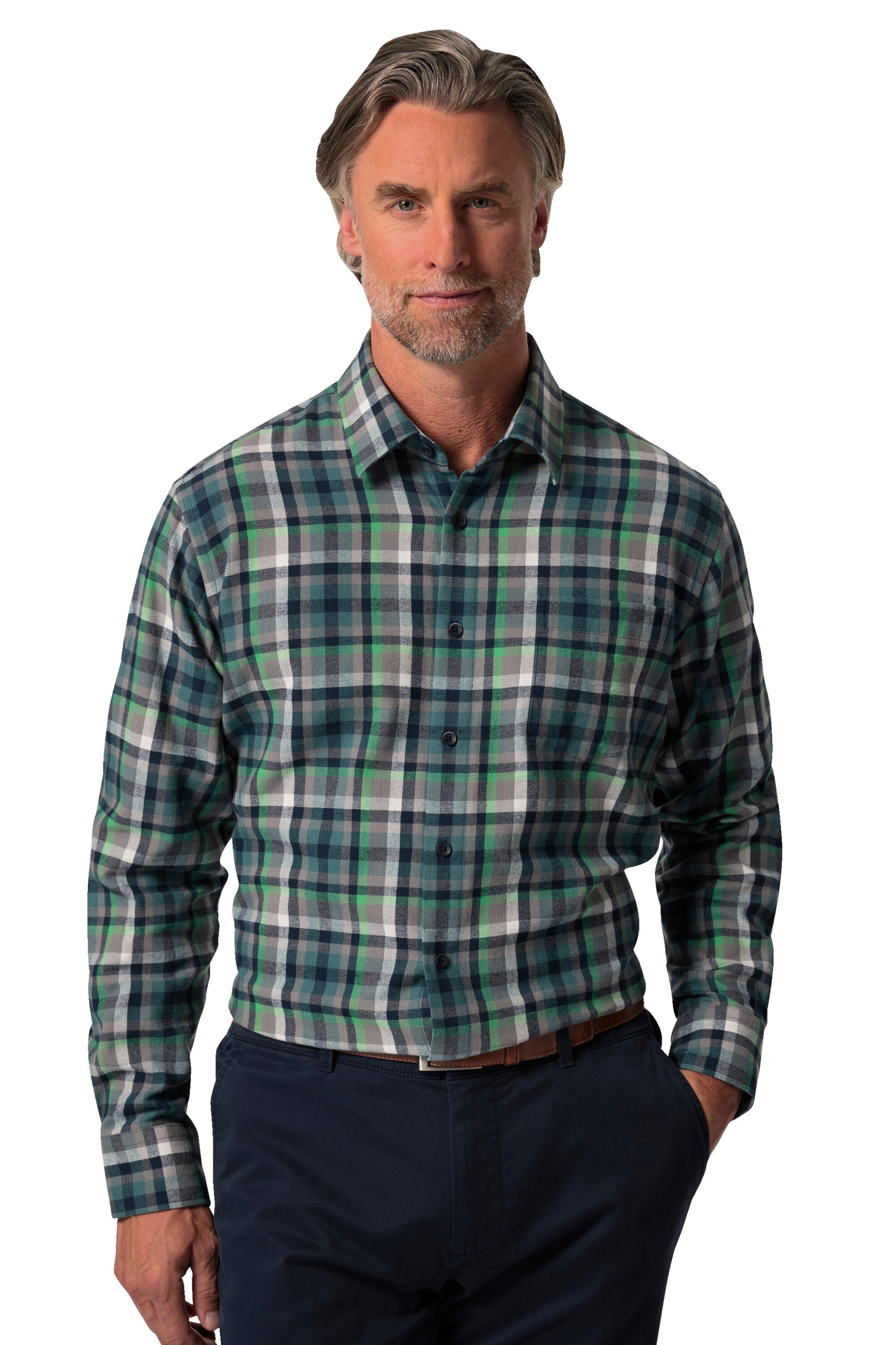 Boston Park Comfort fit Button Up Shirt in Mixed colours: front