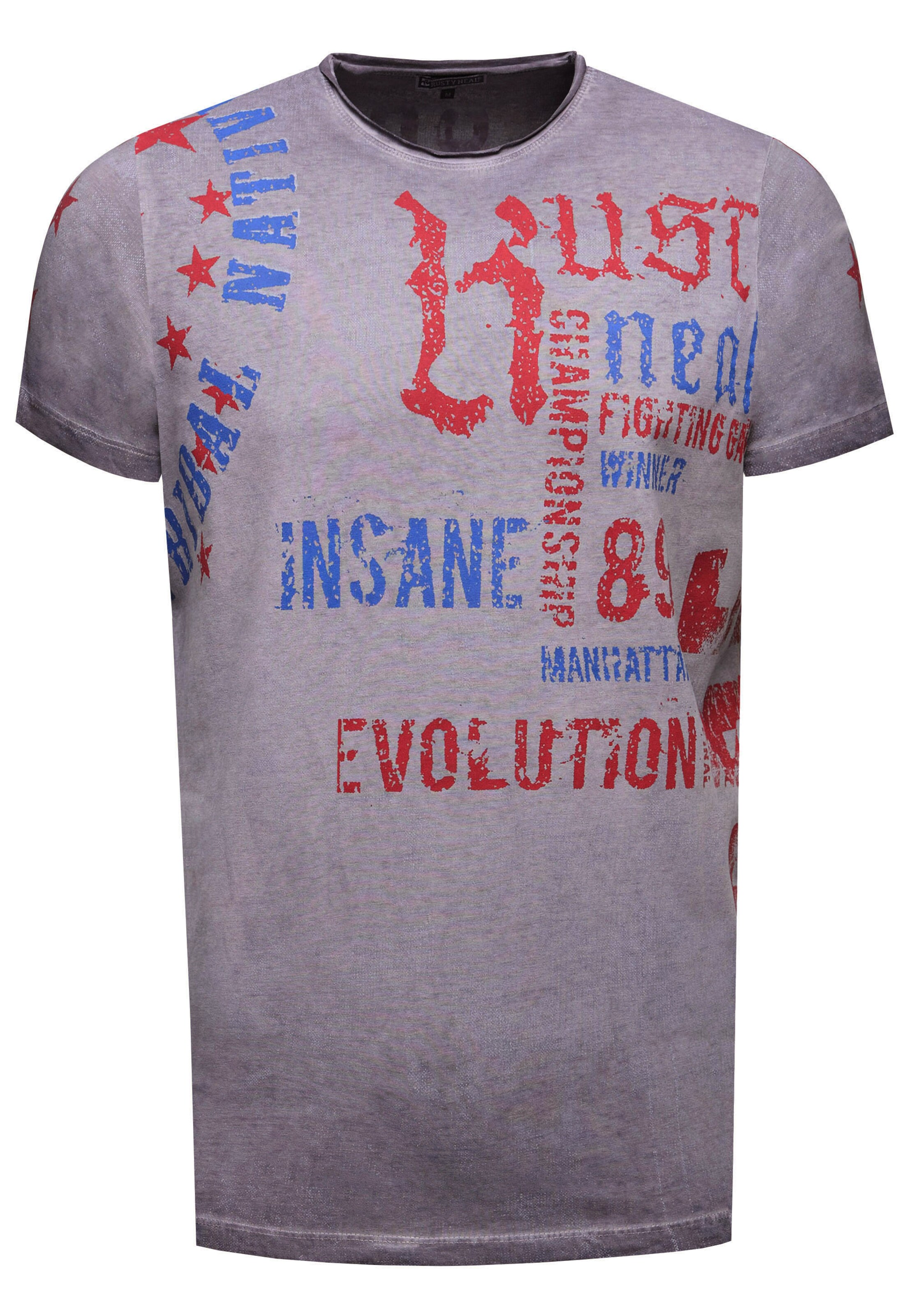 Rusty Neal Shirt in Grijs: voorkant