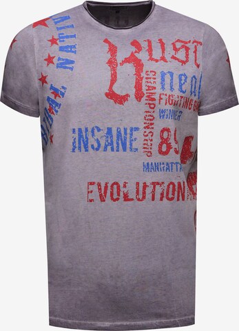 Rusty Neal Shirt in Grijs: voorkant
