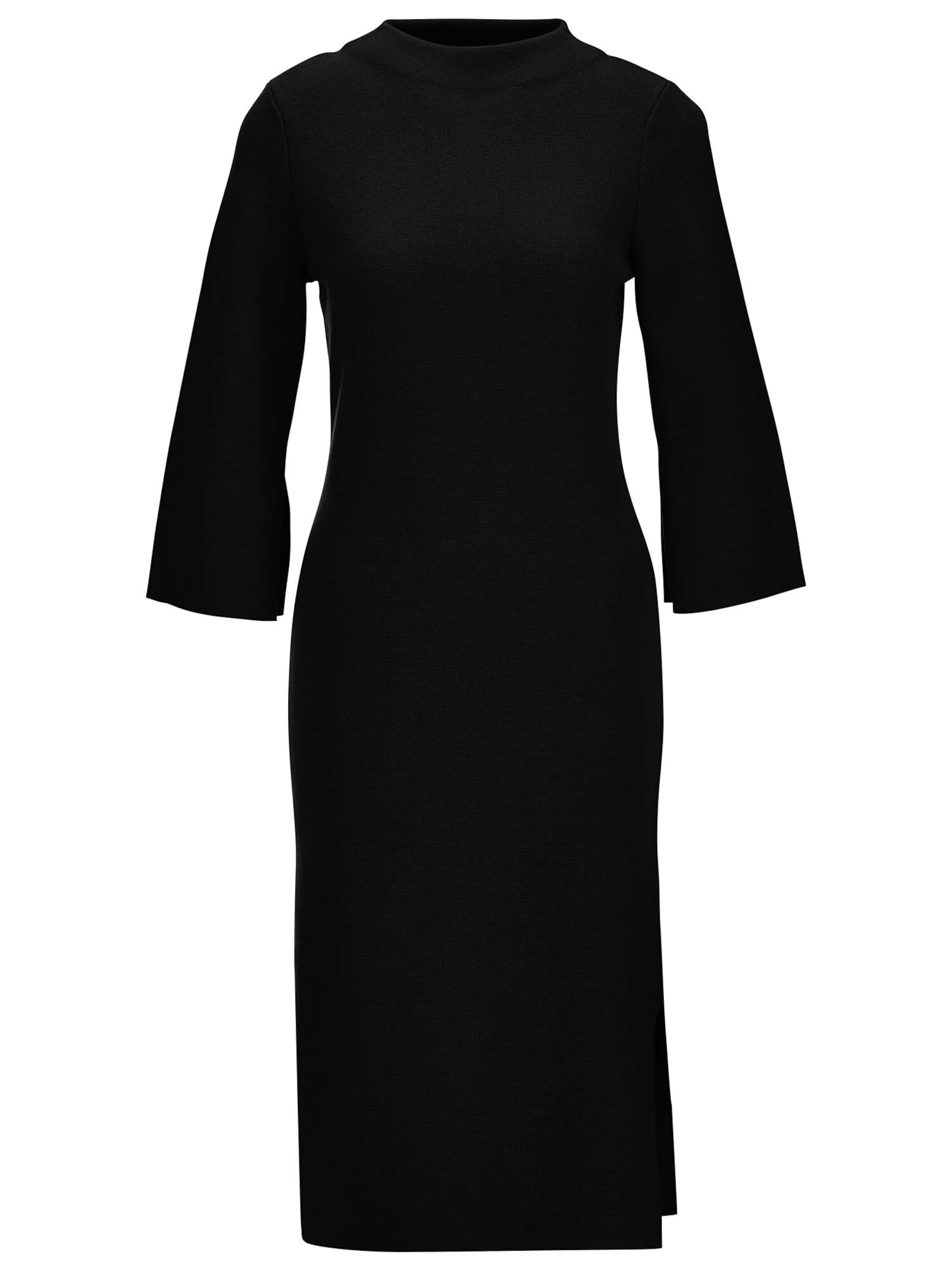 MADELEINE Gebreide jurk in Zwart: voorkant