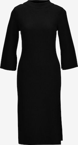 MADELEINE Gebreide jurk in Zwart: voorkant