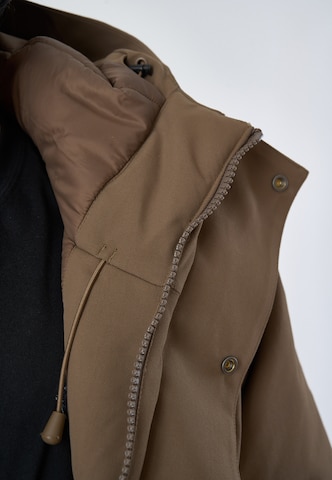 Cleptomanicx Parka 'Reset' in Braun