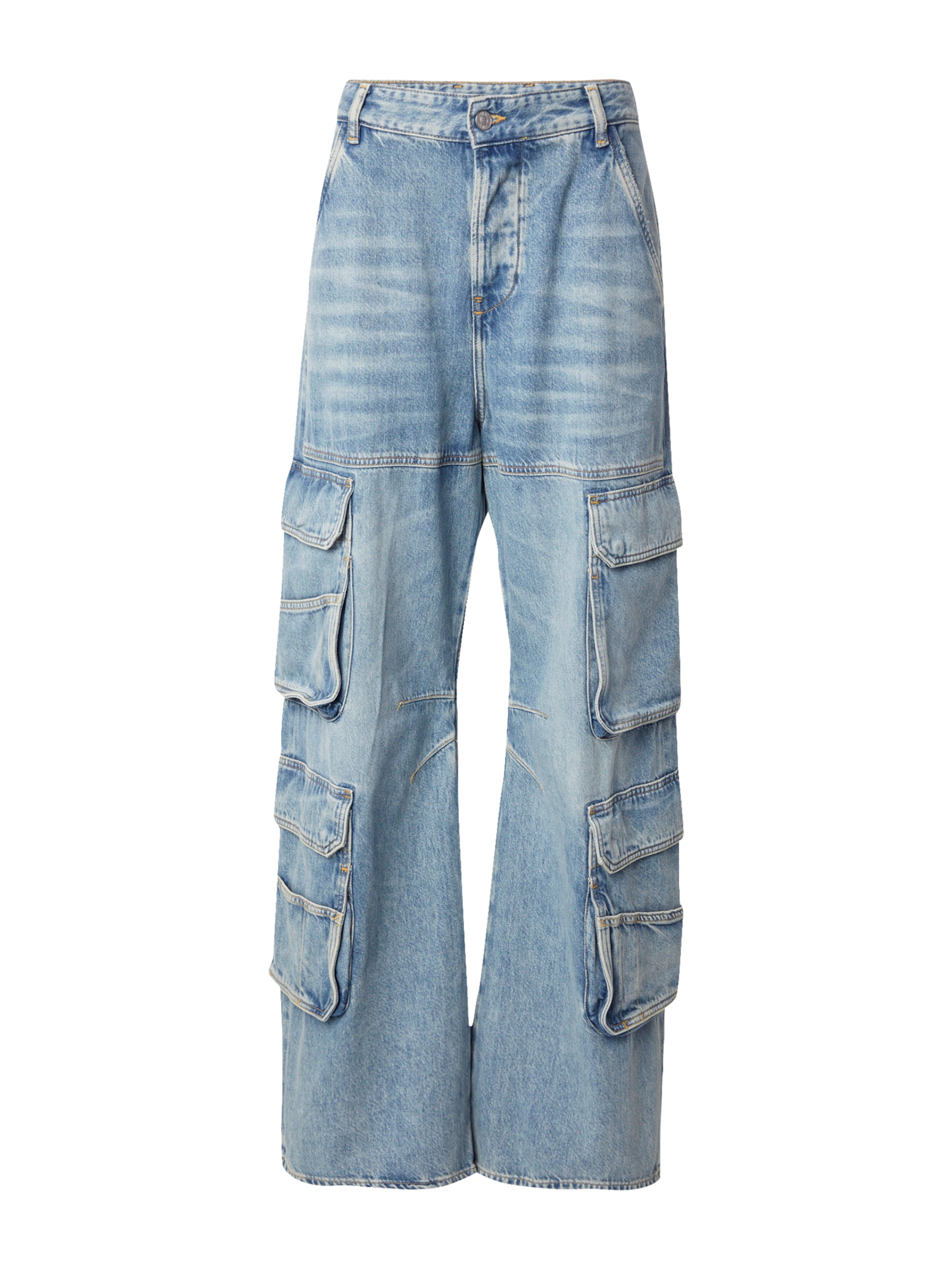DIESEL Wide leg Τζιν cargo 'D-SIRE' σε μπλε: μπροστά