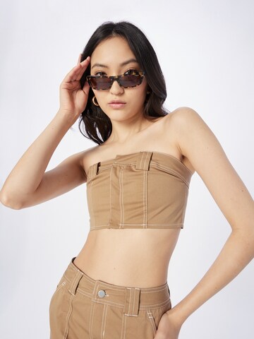 Nasty Gal Topp, värv beež