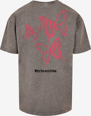 MJ Gonzales T-Shirt 'Barbed Wings' in Grau