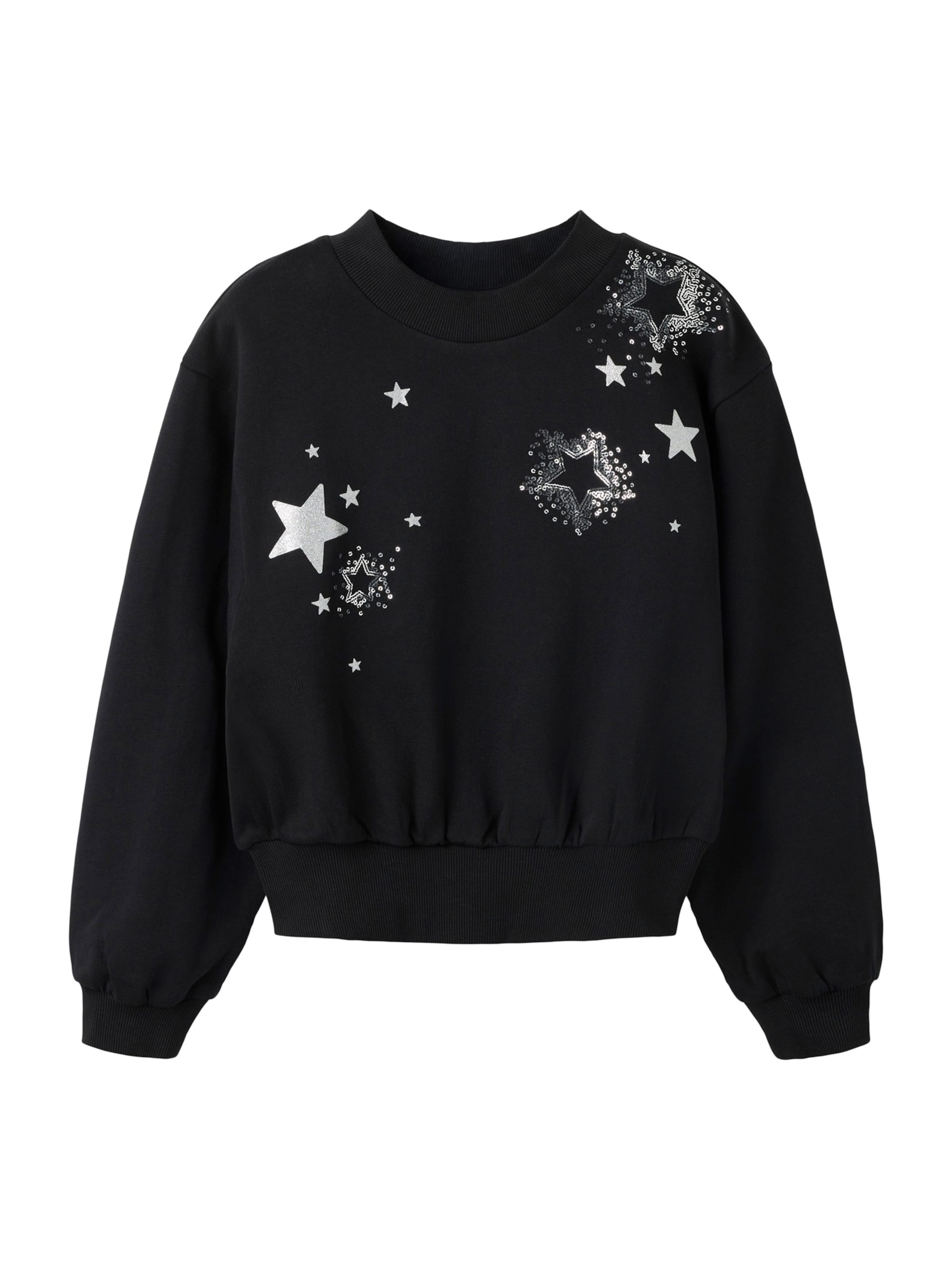 Sweat-shirt 'NKFSanno' NAME IT en noir : devant