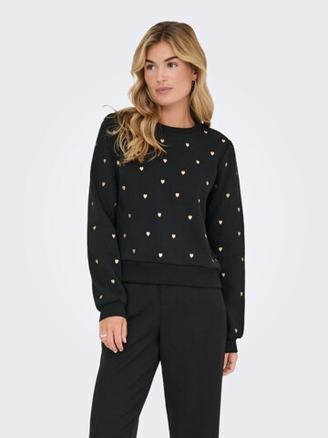 ONLY Sweatshirt 'ONLAtika' in Black: front