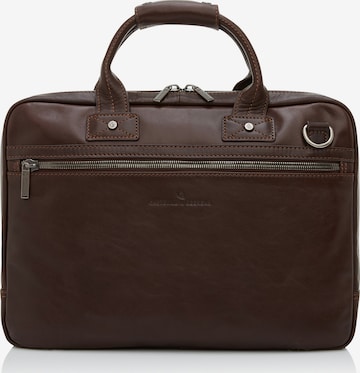 Borsa portadocumenti 'Firenze' di Castelijn & Beerens in marrone: frontale
