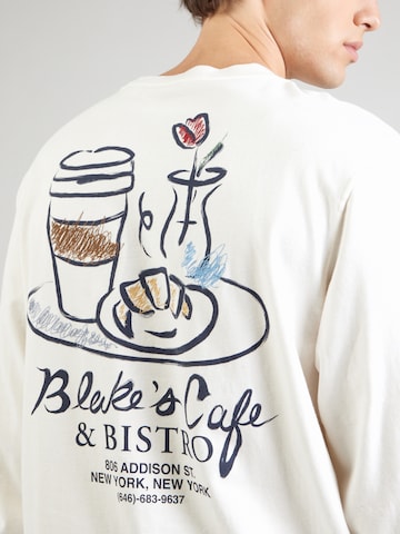 Abercrombie & Fitch Футболка 'CAFE' в Белый