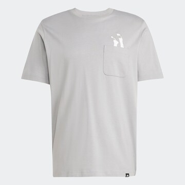 Tricou funcțional 'Lounge Slides' de la ADIDAS SPORTSWEAR pe gri: față