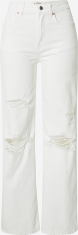 Tally Weijl Zvonové kalhoty Džíny – bílá: přední strana