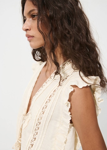 MANGO Bluse 'Lechuga' in Beige