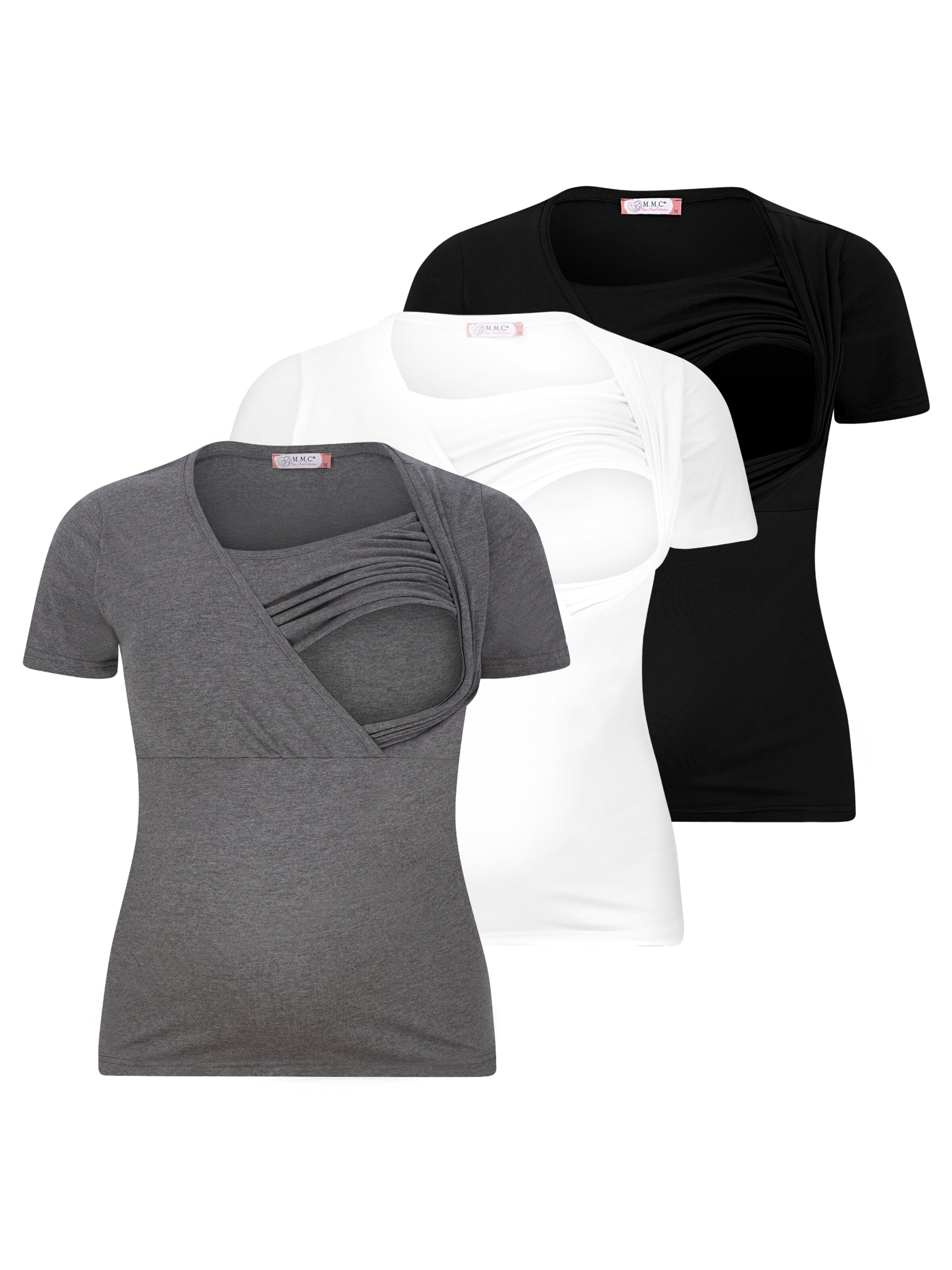 M.M.C. Shirt 'Stillshirt Umstandsmode' in Grey: front