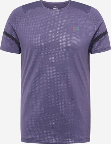 UNDER ARMOUR Performance Shirt 'Rush Emboss' in Purple: front