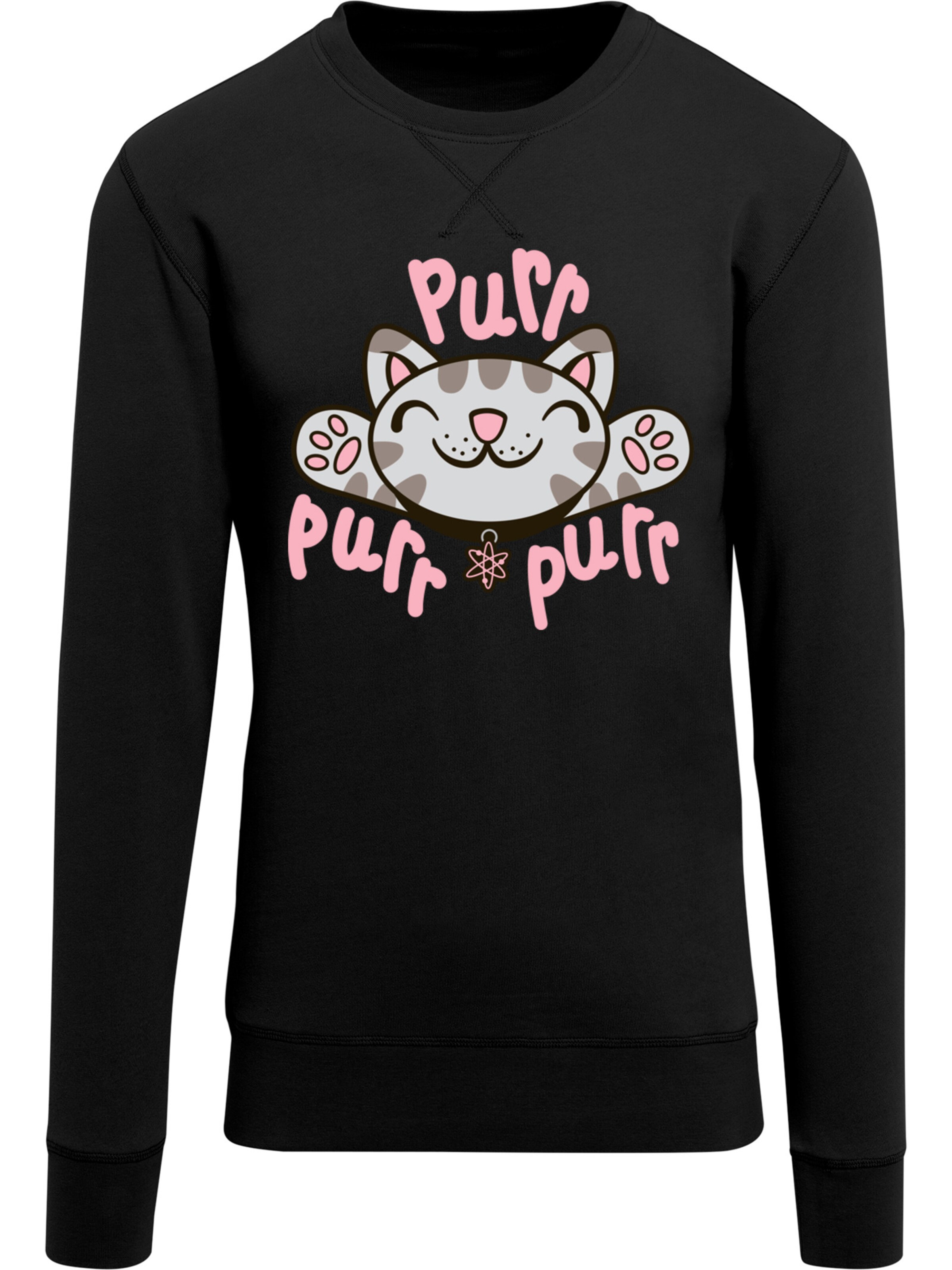 F4NT4STIC Sweatshirt 'Big Bang Theory Soft Kitty Purr' in Schwarz: Vorderseite