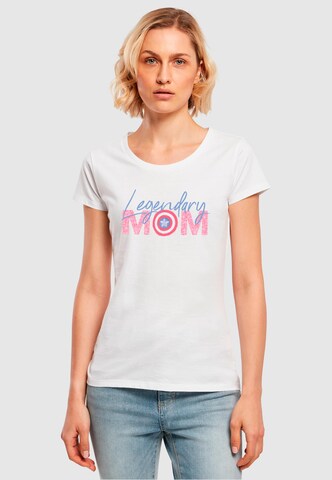 ABSOLUTE CULT T-Shirt 'Mother's Day - Avengers Capitan America Mom' in Weiß: predná strana