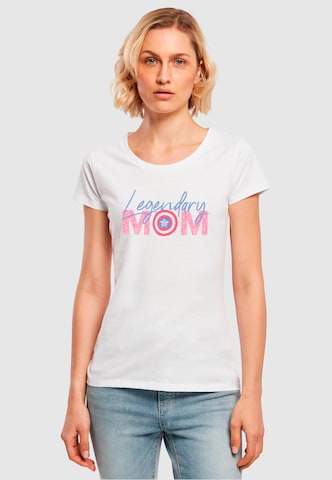 ABSOLUTE CULT T-Shirt 'Mother's Day - Avengers Capitan America Mom' in Weiß: predná strana