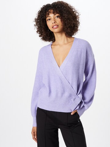 Cardigan 'MALENA' OBJECT en violet : devant