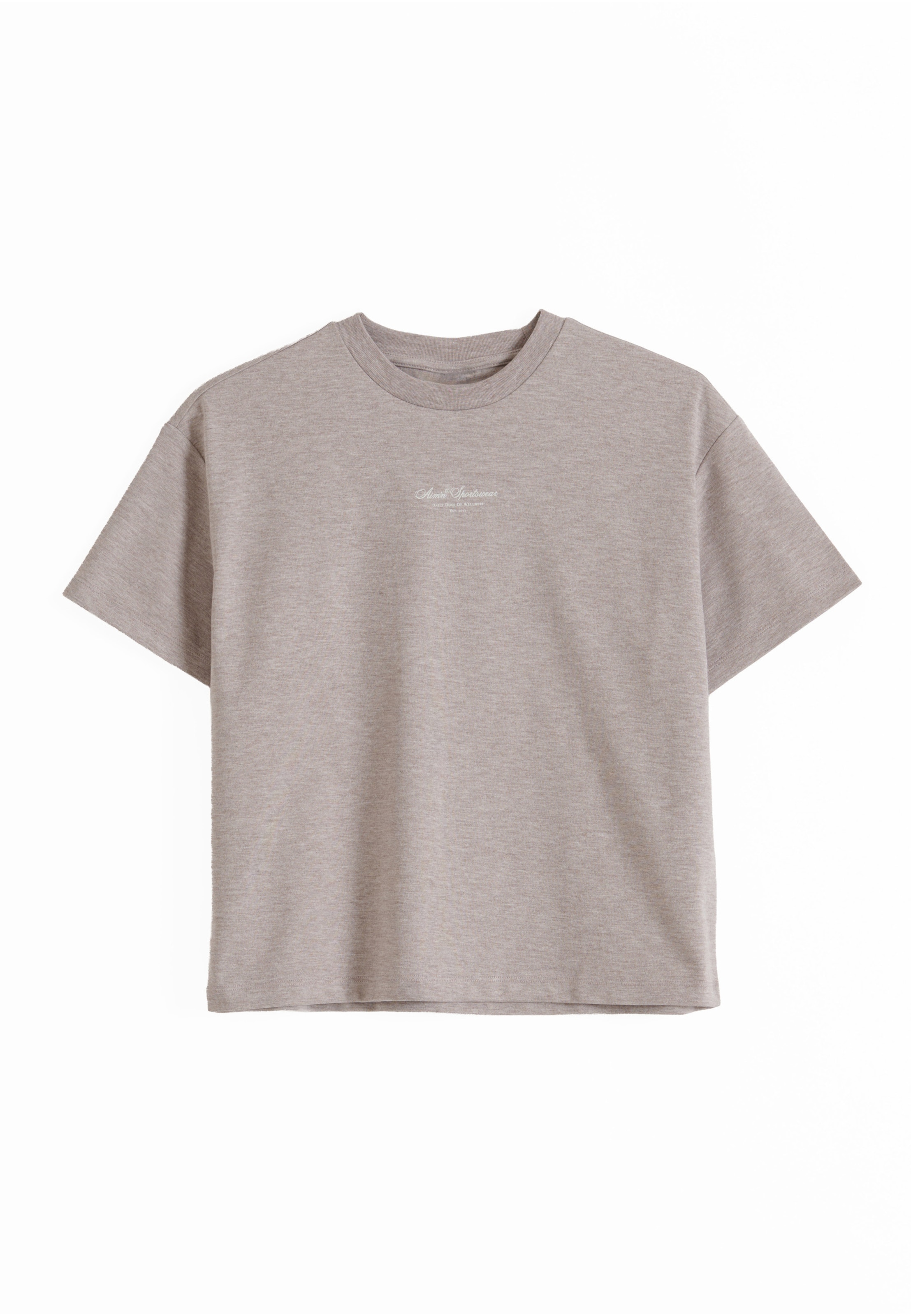 Maglietta 'Script' di Aim'n in marrone: frontale