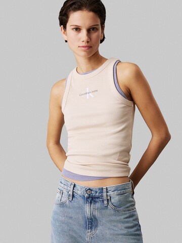 Calvin Klein Jeans Top in Beige: Vorderseite