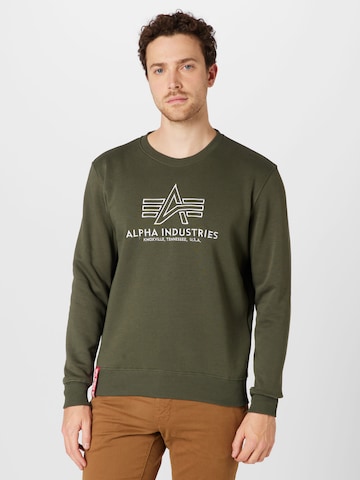 ALPHA INDUSTRIES Sweatshirt in Groen: voorkant