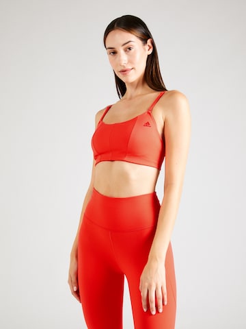 ADIDAS SPORTSWEAR - Bustier Sujetador deportivo 'Studio Light-Support' en rojo: frente