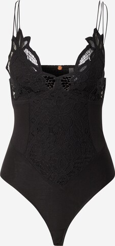 Free People Shirt Bodysuit 'ADELLA' in Black: front