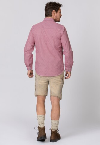 STOCKERPOINT Comfort fit Traditional Button Up Shirt 'Raul' in Red