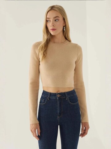 Hiccup Trui in Beige: voorkant