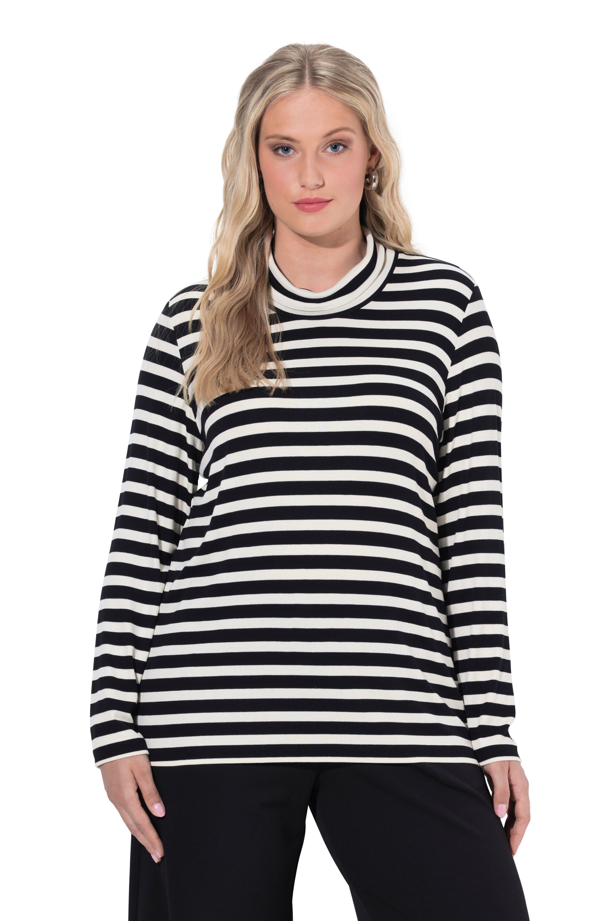 Ulla Popken Shirt in Zwart: voorkant