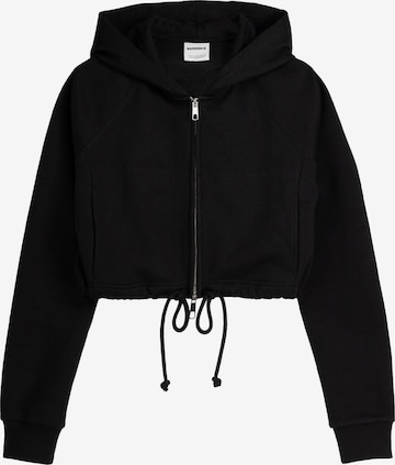 Bershka Sweatjacke in Schwarz: predná strana