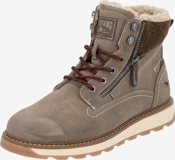 Bottines à lacets '4193602' MUSTANG en beige : devant