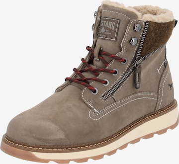 MUSTANG Lace-Up Boots '4193602' in Beige: front