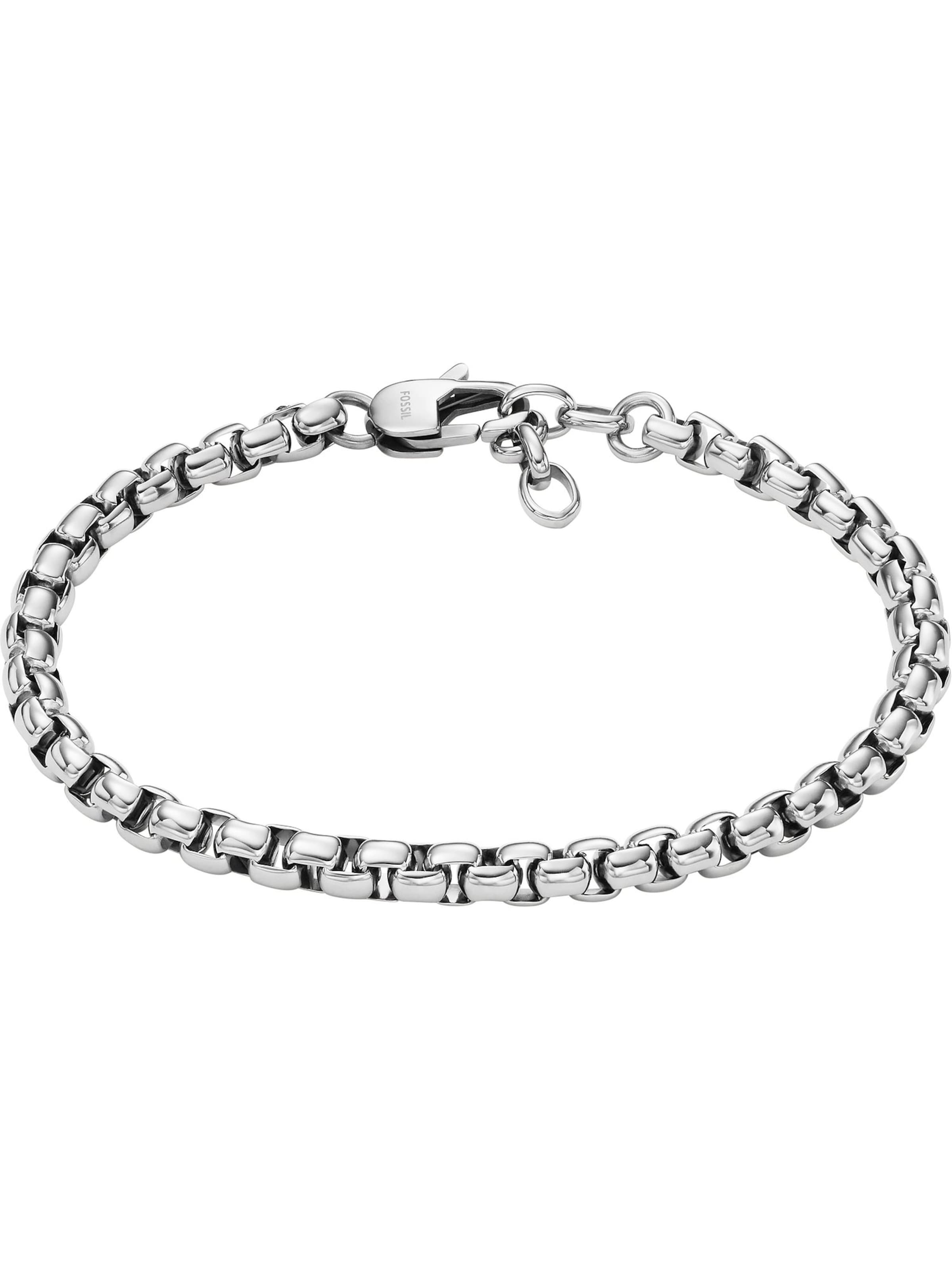 FOSSIL Гривна &#x27;ELLIS&#x27; в сребърно: отпред