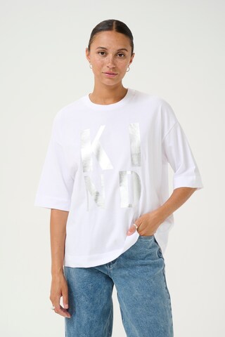 Kaffe - Camiseta talla grande 'Gissa' en blanco: frente