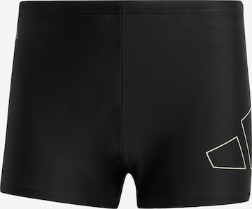 ADIDAS PERFORMANCE Athletic Swim Trunks 'Big Bars' in Black: front